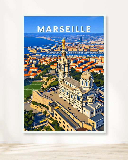 Affiche Marseille - La Bonne Mère