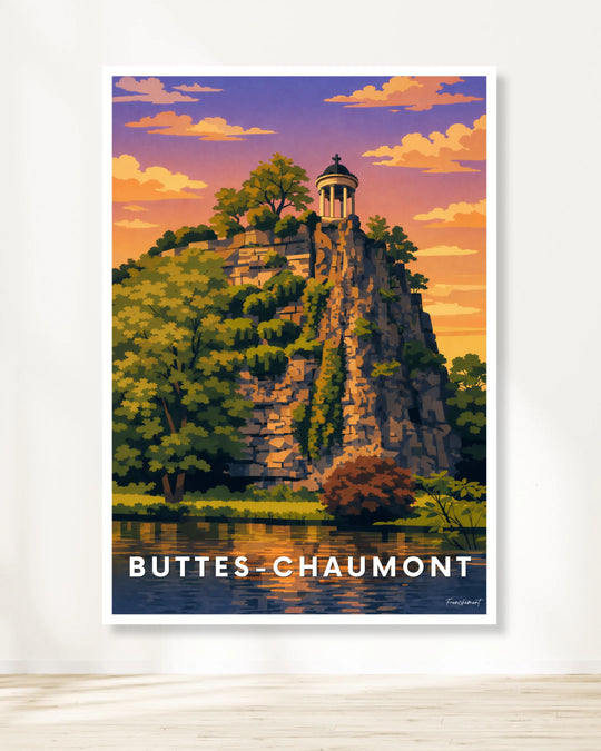 Affiche Paris - Buttes-Chaumont