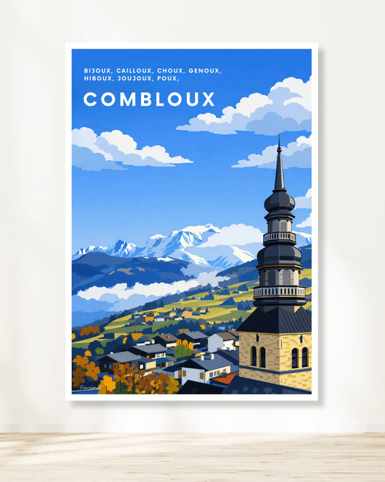 Affiche ski - Combloux