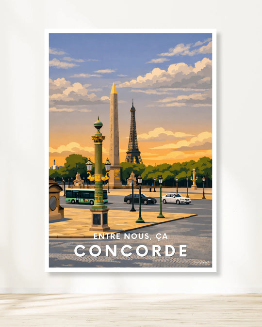 Affiche Paris - Entre nous, ça Concorde