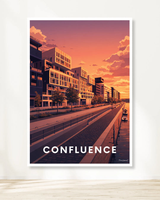 Affiche Lyon - Confluence
