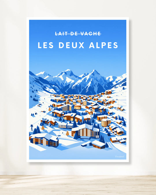 Affiche ski - Les Deux Alpes