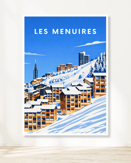 Affiche ski - Les Menuires