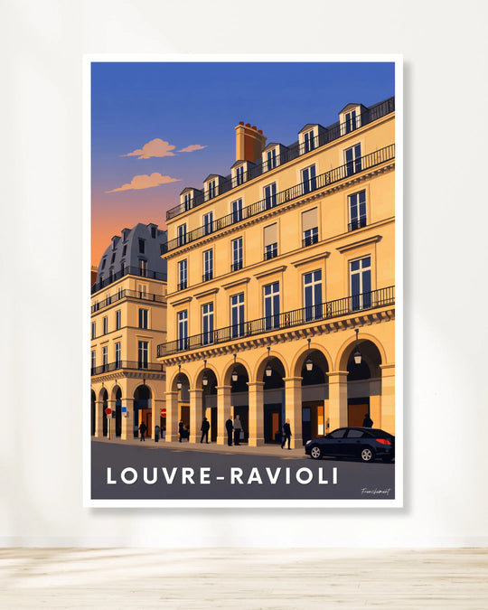 Affiche Paris - Louvre-Ravioli
