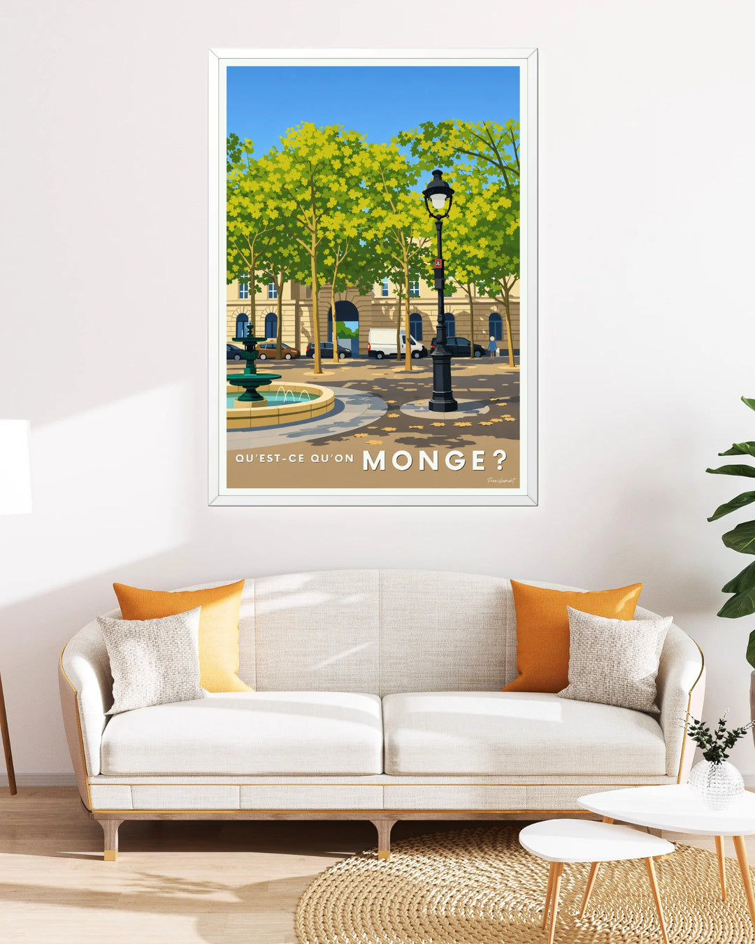 Affiche Paris - Qu'est-ce qu'on Monge ?