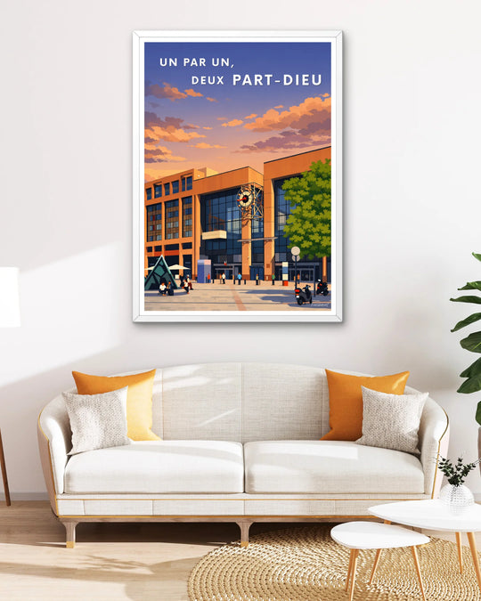 Affiche Lyon - Un par un, deux Part-Dieu