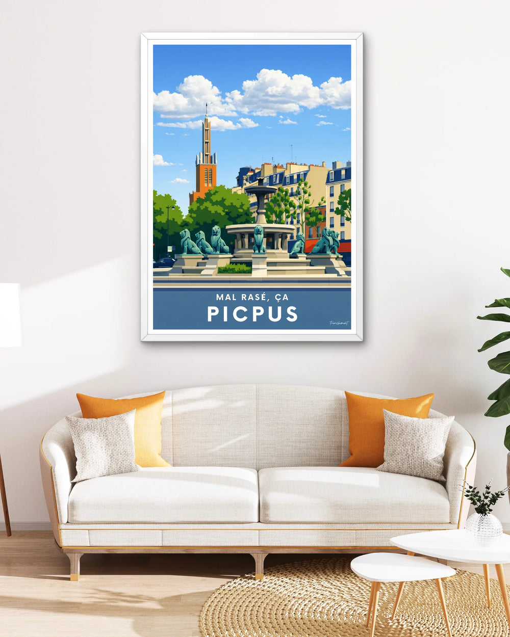 Affiche Paris - Mal rasé ça Picpus