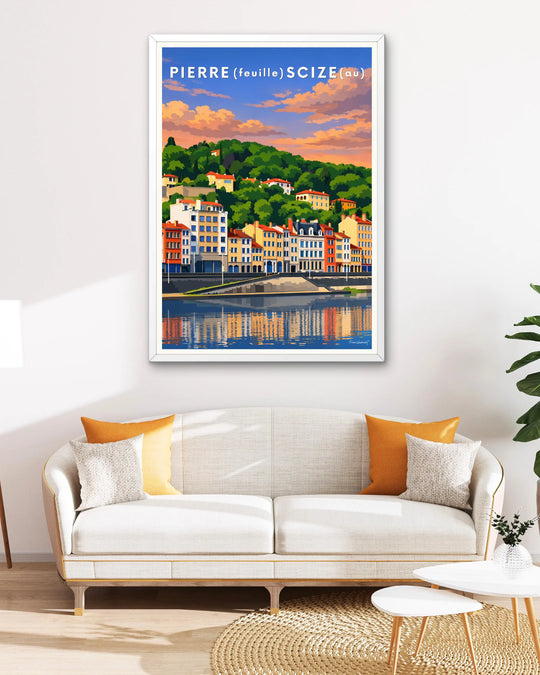 Affiche Lyon - Pierre (feuille) Scize(au)