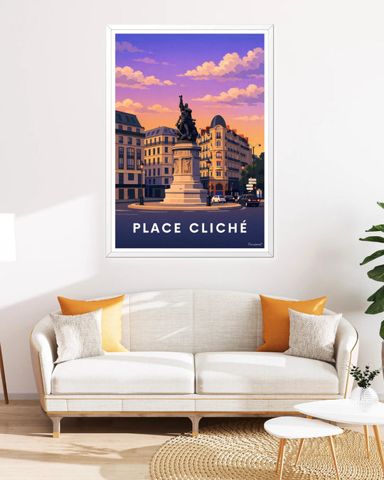 Affiche Paris - Place Cliché