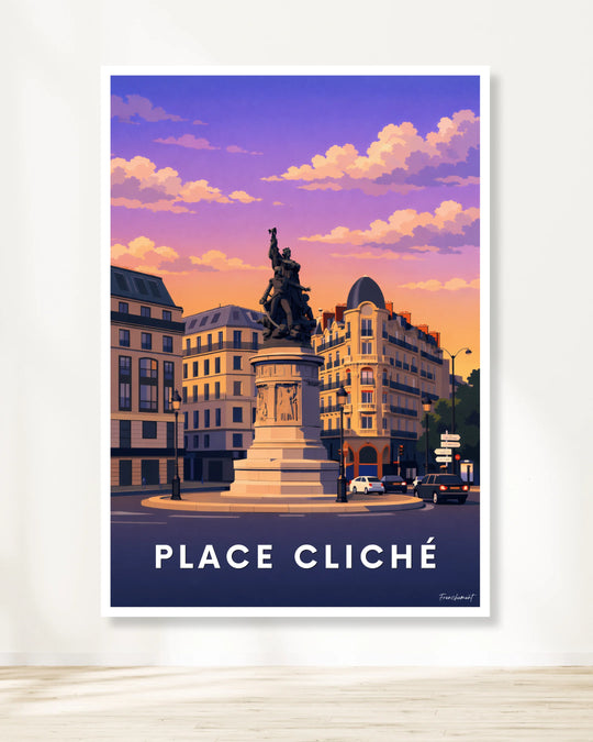 Affiche Paris - Place Cliché