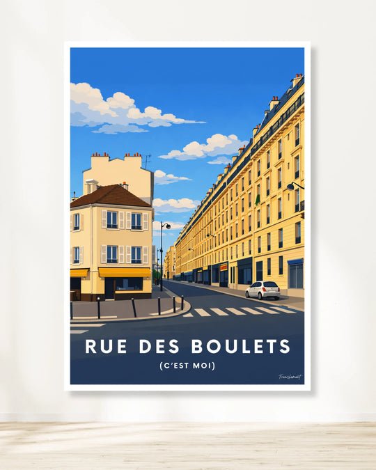 Affiche Paris - Rue des Boulets