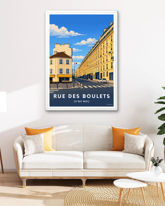 Affiche Paris - Rue des Boulets