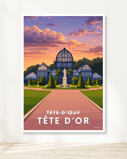Affiche Lyon - Tête d'or