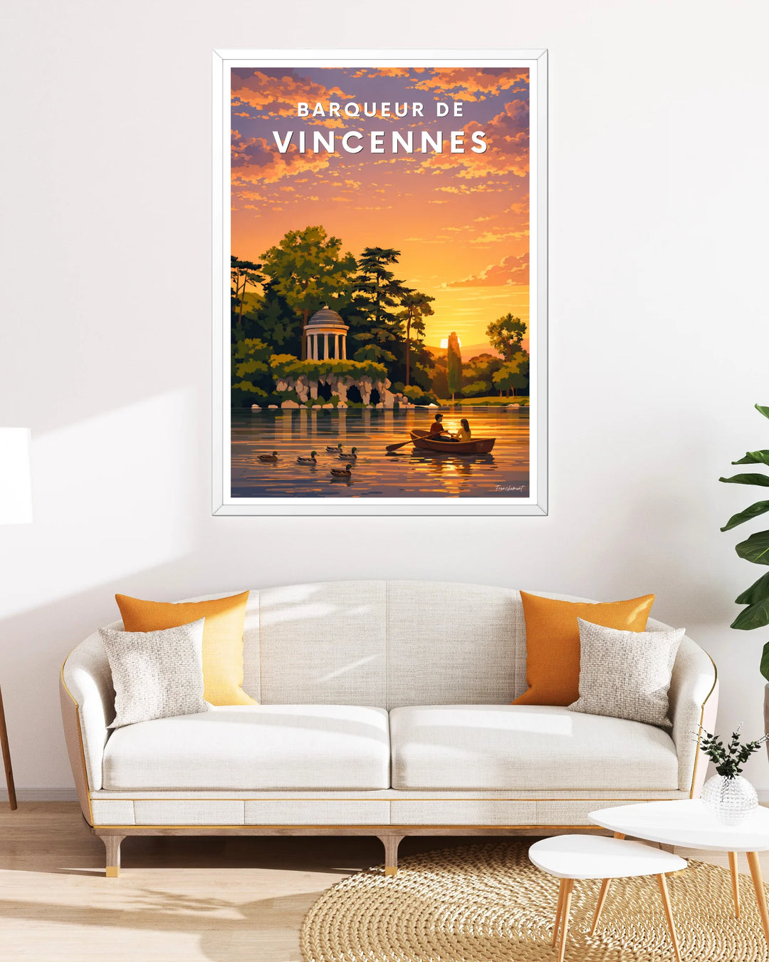 Affiche Paris - Barqueur de Vincennes