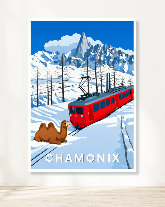 Affiche ski - Chamonix