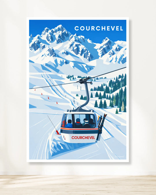 Affiche ski - Courchevel