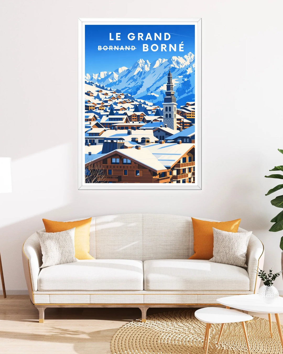 Affiche ski - Le Grand Borné