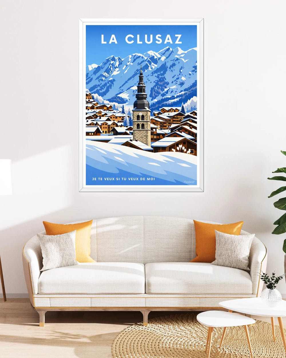Affiche ski - La Clusaz