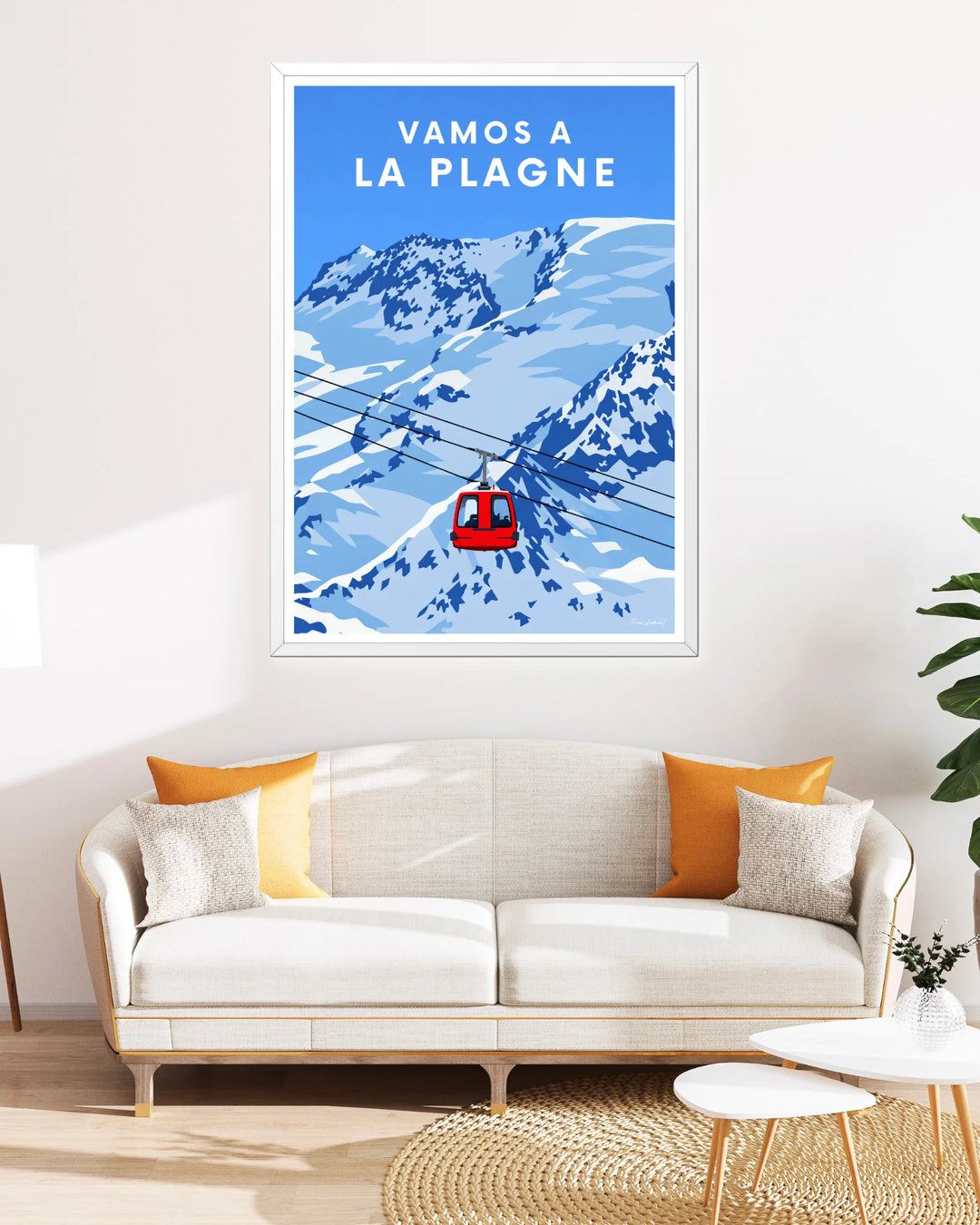 Affiche ski - La Plagne