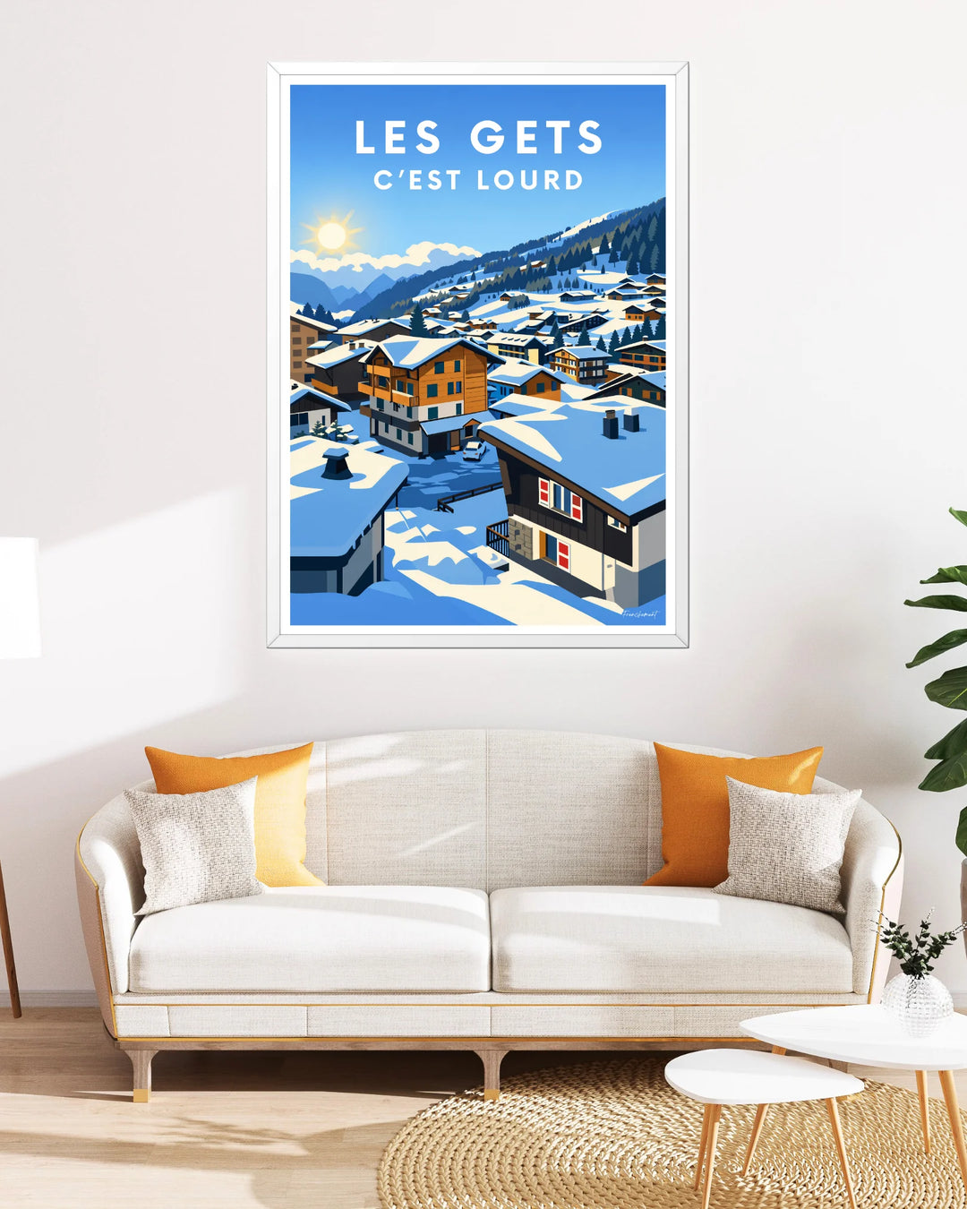 Affiche ski - Les Gets c'est lourd