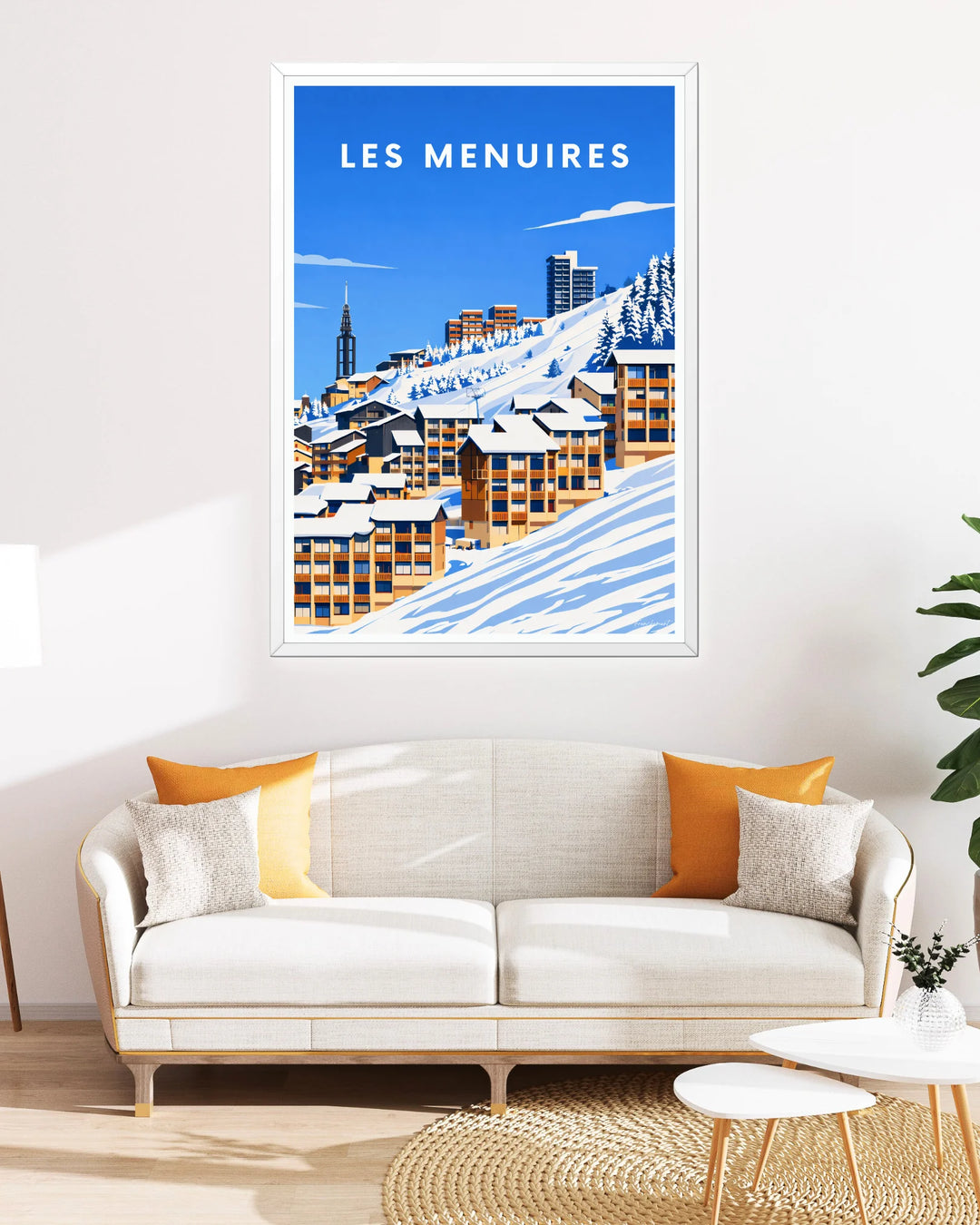 Affiche ski - Les Menuires