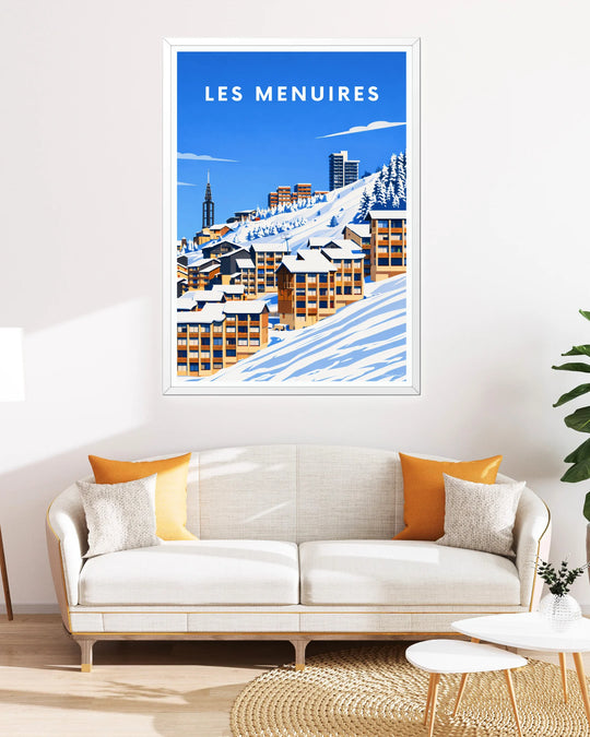 Affiche ski - Les Menuires