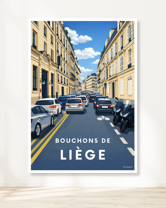 Affiche Paris - Bouchons de Liège