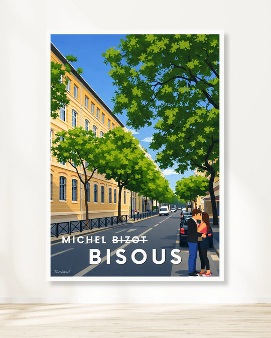 Affiche Paris - Michel Bisous