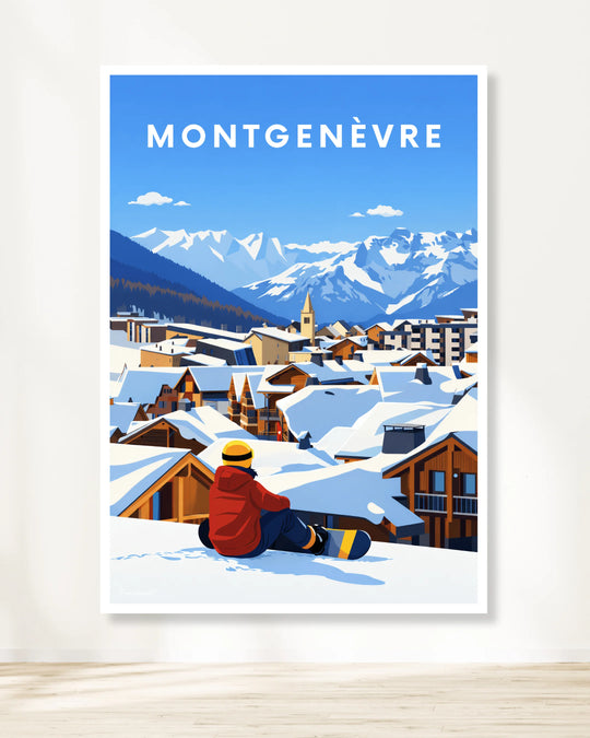 Affiche ski - Montgenèvre