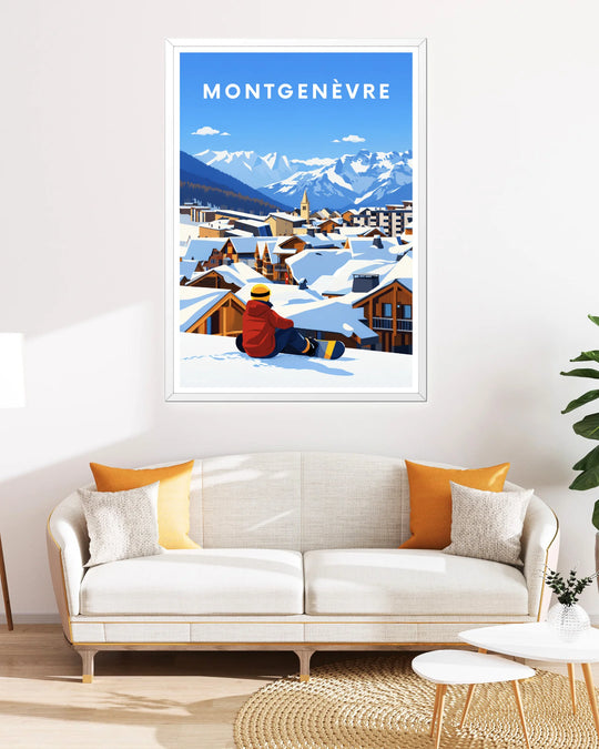 Affiche ski - Montgenèvre