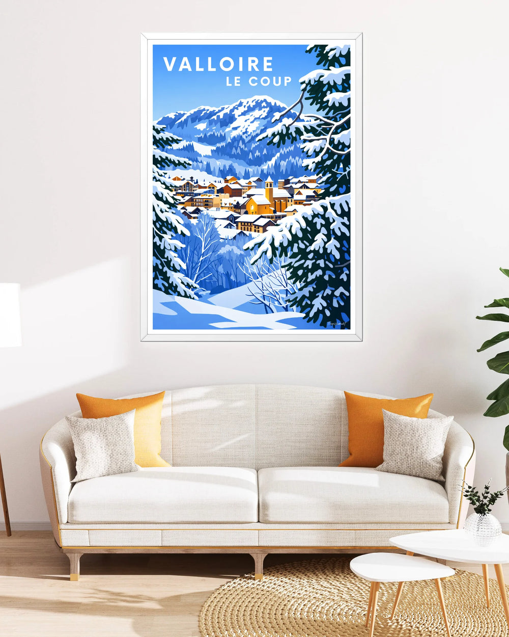 Affiche ski - Valloire le coup
